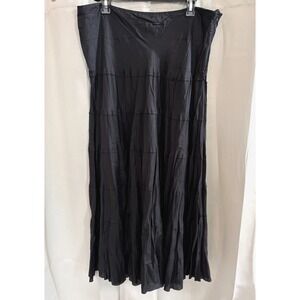 Bohemian Cafe Womens Skirt Size 18W Black Tiered Maxi Western Boho Witchy 17852x